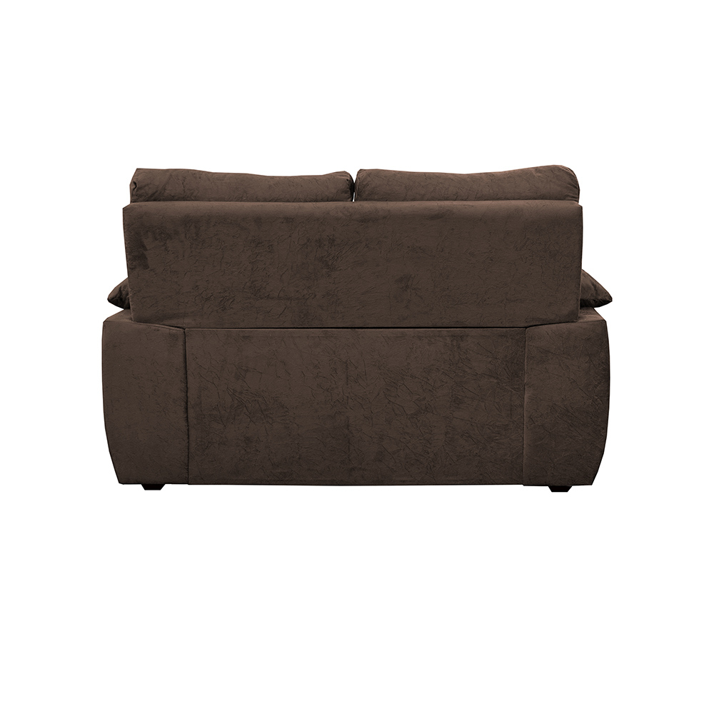 Sofá Luxemburgo 2 Lugares 1,52m Tecido Suede Café