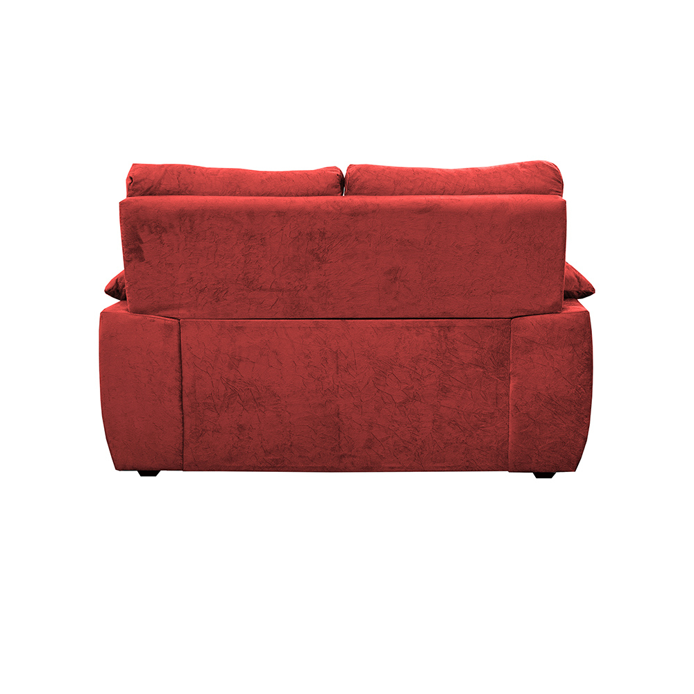 Sofá Luxemburgo 2 Lugares 1,52m Tecido Suede Vermelho