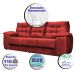 Sofá Luxemburgo 3 Lugares 2,02m Tecido Suede Vermelho