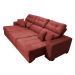 Sofá Retrátil e Reclinável Cama inBox Diamond 2,25m Tecido Suede Velusoft Vermelho