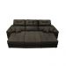 Sofá Retrátil e Reclinável Cama inBox Diamond 2,52m Tecido Suede Velusoft Café