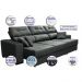 Sofá Retrátil e Reclinável Cama inBox Diamond 2,52m Tecido Suede Velusoft Cinza