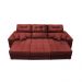 Sofá Retrátil e Reclinável Cama inBox Diamond 2,52m Tecido Suede Velusoft Vermelho