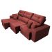 Sofá Retrátil e Reclinável Cama inBox Diamond 2,52m Tecido Suede Velusoft Vermelho