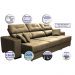 Sofá Retrátil e Reclinável Cama inBox Diamond 2,72m Tecido Suede Velusoft Castor