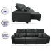 Sofá Retrátil e Reclinável Cama inBox Diamond 2,72m Tecido Suede Velusoft Cinza