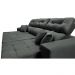 Sofá Retrátil e Reclinável Cama inBox Diamond 2,72m Tecido Suede Velusoft Cinza