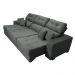 Sofá Retrátil e Reclinável Cama inBox Diamond 2,72m Tecido Suede Velusoft Cinza