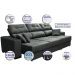 Sofá Retrátil e Reclinável Cama inBox Diamond 2,72m Tecido Suede Velusoft Cinza