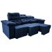Sofa Itália 2,40 Mts Retrátil e Reclinavel Tecido Suede Azul - Cama InBox