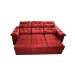 Sofa Itália 2,60 Mts Retrátil e Reclinavel Tecido Suede Vermelho - Cama InBox