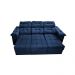 Sofa Itália 2,80 Mts Retrátil e Reclinavel Tecido Suede Azul - Cama InBox
