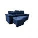 Sofa Itália 2,80 Mts Retrátil e Reclinavel Tecido Suede Azul - Cama InBox
