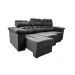 Sofa Itália 2,80 Mts Retrátil e Reclinavel Tecido Suede Cinza - Cama InBox