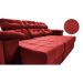 Sofa Itália 2,80 Mts Retrátil e Reclinavel Tecido Suede Vermelho - Cama InBox