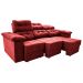 Sofa Itália 2,80 Mts Retrátil e Reclinavel Tecido Suede Vermelho - Cama InBox