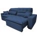 Sofá 2,02m Retrátil e Reclinável com Molas Cama inBox Confort Tecido Suede Velusoft Azul