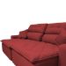 Sofá 2,02m Retrátil e Reclinável com Molas Cama inBox Confort Tecido Suede Velusoft Vermelho