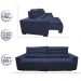 Sofá 2,02m Retrátil e Reclinável com Molas Cama inBox Plus Tecido Suede Velusoft Azul