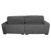 Sofá 2,02m Retrátil e Reclinável com Molas Cama inBox Top Tecido Suede Velusoft Cinza