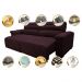 Sofá 2,02m Retrátil e Reclinável com Molas Cama inBox Top Tecido Suede Velusoft Vinho