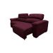 Sofá 2,02m Retrátil e Reclinável com Molas Cama inBox Top Tecido Suede Velusoft Vinho