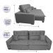 Sofá 2,12m Retrátil e Reclinável com Molas Cama inBox Confort Tecido Suede Velusoft Cinza
