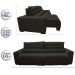 Sofá 2,12m Retrátil e Reclinável com Molas Cama inBox Plus Tecido Suede Velusoft Café