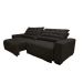 Sofá 2,12m Retrátil e Reclinável com Molas Cama inBox Plus Tecido Suede Velusoft Café