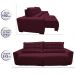 Sofá 2,12m Retrátil e Reclinável com Molas Cama inBox Plus Tecido Suede Velusoft Vinho