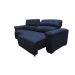 Sofá 2,12m Retrátil e Reclinável com Molas Cama inBox Top Tecido Suede Velusoft Azul