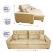 Sofá 2,22m Retrátil e Reclinável com Molas Cama inBox Confort Tecido Suede Velusoft Bege