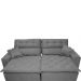 Sofá 2,22m Retrátil e Reclinável com Molas Cama inBox Confort Tecido Suede Velusoft Cinza