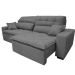 Sofá 2,22m Retrátil e Reclinável com Molas Cama inBox Confort Tecido Suede Velusoft Cinza
