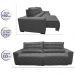 Sofá 2,22m Retrátil e Reclinável com Molas Cama inBox Plus Tecido Suede Velusoft Cinza