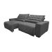 Sofá 2,22m Retrátil e Reclinável com Molas Cama inBox Plus Tecido Suede Velusoft Cinza