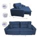 Sofá 2,32m Retrátil e Reclinável com Molas Cama inBox Confort Tecido Suede Velusoft Azul
