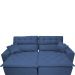 Sofá 2,32m Retrátil e Reclinável com Molas Cama inBox Confort Tecido Suede Velusoft Azul