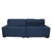 Sofá 2,32m Retrátil e Reclinável com Molas Cama inBox Confort Tecido Suede Velusoft Azul