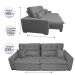 Sofá 2,32m Retrátil e Reclinável com Molas Cama inBox Confort Tecido Suede Velusoft Cinza