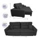 Sofá 2,32m Retrátil e Reclinável com Molas Cama inBox Confort Tecido Suede Velusoft Preto