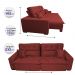 Sofá 2,32m Retrátil e Reclinável com Molas Cama inBox Confort Tecido Suede Velusoft Vermelho