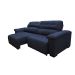 Sofá 2,32m Retrátil e Reclinável com Molas Cama inBox Top Tecido Suede Velusoft Azul