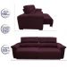 Sofá 2,32m Retrátil e Reclinável com Molas Cama inBox Top Tecido Suede Velusoft Vinho