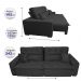 Sofá 2,42m Retrátil e Reclinável com Molas Cama inBox Confort Tecido Suede Velusoft Preto