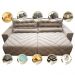Sofá 2,42m Retrátil e Reclinável com Molas Cama inBox Plus Tecido Suede Velusoft Bege