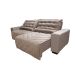 Sofá 2,42m Retrátil e Reclinável com Molas Cama inBox Plus Tecido Suede Velusoft Bege