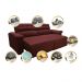 Sofá 2,42m Retrátil e Reclinável com Molas Cama inBox Top Tecido Suede Velusoft Vermelho
