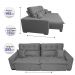 Sofá 2,52m Retrátil e Reclinável com Molas Cama inBox Confort Tecido Suede Velusoft Cinza