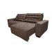 Sofá 2,52m Retrátil e Reclinável com Molas Cama inBox Plus Tecido Suede Velusoft Castor